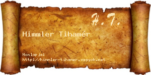 Himmler Tihamér névjegykártya